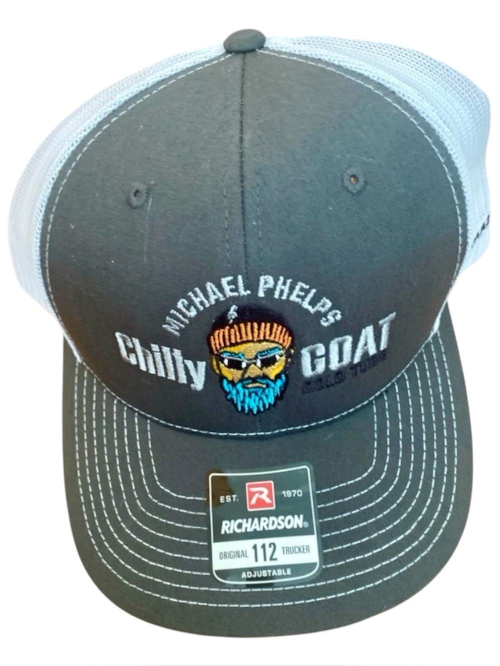 Richardson 112 Michael Phelps Chilly GOAT Trucker Snapback Hat NWT Mesh